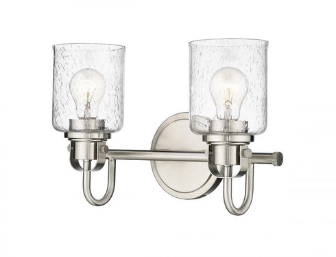 Z-Lite Kinsley 2 Light Vanity in Brushed Nickel Finish Model: 340-2V-BN