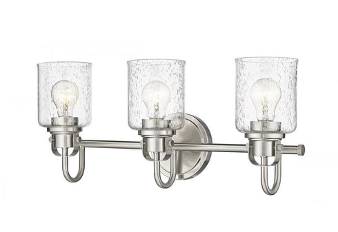 Z-Lite Kinsley 3 Light Vanity in Brushed Nickel Finish Model: 340-3V-BN