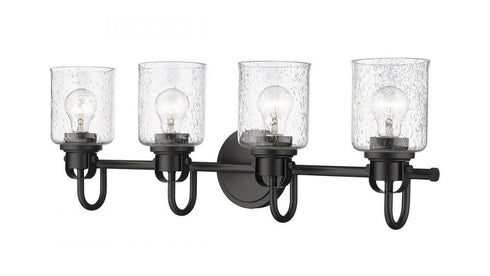 Z-Lite Kinsley 4 Light Vanity in Brushed Nickel Finish Model: 340-4V-BN