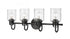 Z-Lite Kinsley 4 Light Vanity in Brushed Nickel Finish Model: 340-4V-BN