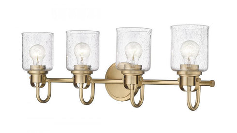 Z-Lite Kinsley 4 Light Vanity in Brushed Nickel Finish Model: 340-4V-BN