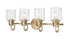 Z-Lite Kinsley 4 Light Vanity in Brushed Nickel Finish Model: 340-4V-BN