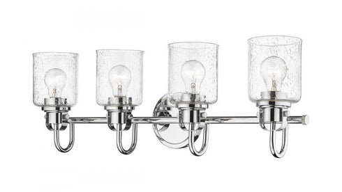 Z-Lite Kinsley 4 Light Vanity in Brushed Nickel Finish Model: 340-4V-BN
