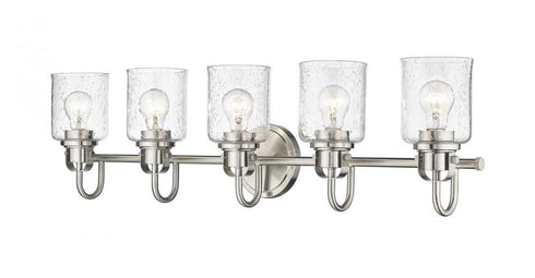 Z-Lite Kinsley 5 Light Vanity in Brushed Nickel Finish Model: 340-5V-BN