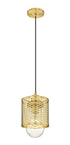 Z-Lite Kipton 1 Light Pendant in Matte Black Finish Model: 3037MP-MB