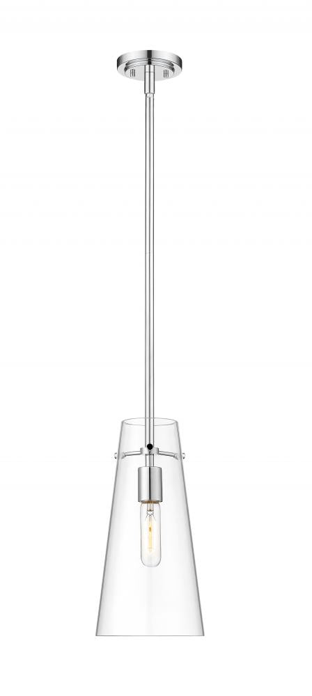 Z-Lite Kira 1 Light Pendant in Brushed Nickel Finish Model: 7508P-ROD-BN