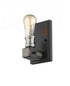 Z-Lite Kirkland 1 Light Wall Sconce in Ashen Barnboard Finish Model: 472-1S-ABB