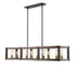 Z-Lite Kirkland 10 Light Linear Chandelier in Rustic Mahogany Finish Model: 472-10L-RM