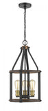 Z-Lite Kirkland 3 Light Pendant in Ashen Barnboard Finish Model: 472-3P-ABB