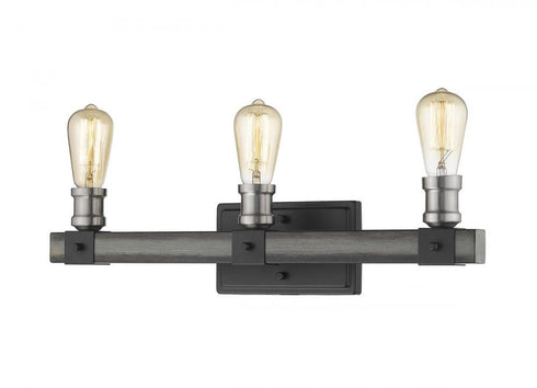 Z-Lite Kirkland 3 Light Vanity in Ashen Barnboard Finish Model: 472-3V-ABB