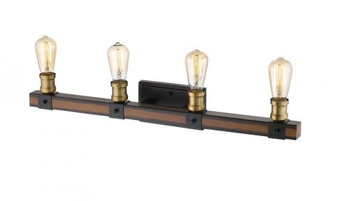 Z-Lite Kirkland 4 Light Vanity in Rustic Mahogany Finish Model: 472-4V-RM