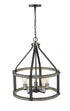 Z-Lite Kirkland 5 Light Chandelier in Ashen Barnboard Finish Model: 472-5D-ABB