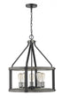Z-Lite Kirkland 5 Light Chandelier in Ashen Barnboard Finish Model: 472-5D-ABB