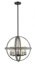 Z-Lite Kirkland 5 Light Chandelier in Ashen Barnboard Finish Model: 472B20-ABB