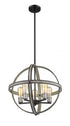 Z-Lite Kirkland 5 Light Chandelier in Ashen Barnboard Finish Model: 472B20-ABB
