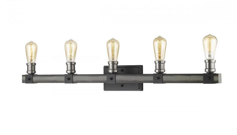 Z-Lite Kirkland 5 Light Vanity in Ashen Barnboard Finish Model: 472-5V-ABB