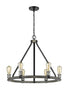 Z-Lite Kirkland 6 Light Chandelier in Ashen Barnboard Finish Model: 472-6ABB