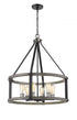 Z-Lite Kirkland 6 Light Chandelier in Ashen Barnboard Finish Model: 472-6D-ABB