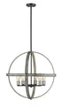 Z-Lite Kirkland 6 Light Chandelier in Ashen Barnboard Finish Model: 472B26-ABB