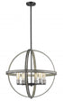 Z-Lite Kirkland 6 Light Chandelier in Ashen Barnboard Finish Model: 472B26-ABB