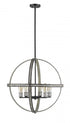 Z-Lite Kirkland 6 Light Chandelier in Ashen Barnboard Finish Model: 472B26-ABB