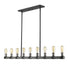 Z-Lite Kirkland 9 Light Linear Chandelier in Ashen Barnboard Finish Model: 472-9L-ABB