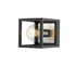 Z-Lite Kube 1 Light Wall Sconce in Matte Black + Brushed Nickel Finish Model: 480-1S-MB-BN