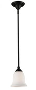 Z-Lite Lagoon 1 Light Pendant in Matte Black Finish Model: 703MP-MB