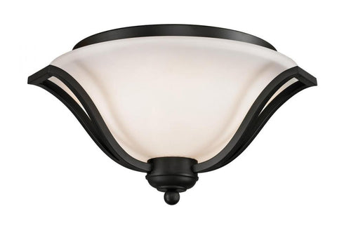 Z-Lite Lagoon 3 Light Flush Mount in Matte Black Finish Model: 703F3-MB