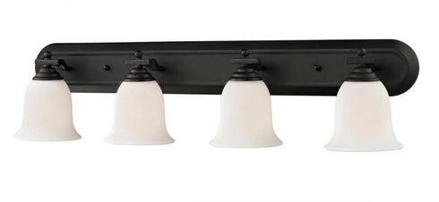 Z-Lite Lagoon 4 Light Vanity in Matte Black Finish Model: 703-4V-MB