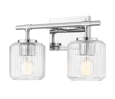 Z-Lite Landon 2 Light Vanity in Brushed Nickel Finish Model: 7515-2V-BN