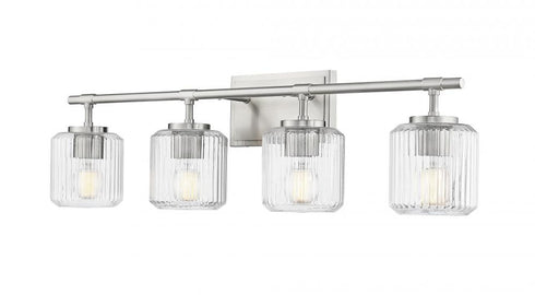 Z-Lite Landon 4 Light Vanity in Brushed Nickel Finish Model: 7515-4V-BN
