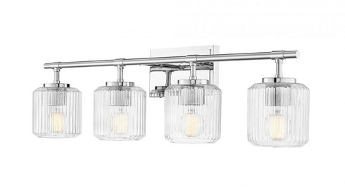 Z-Lite Landon 4 Light Vanity in Brushed Nickel Finish Model: 7515-4V-BN