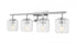 Z-Lite Landon 4 Light Vanity in Brushed Nickel Finish Model: 7515-4V-BN