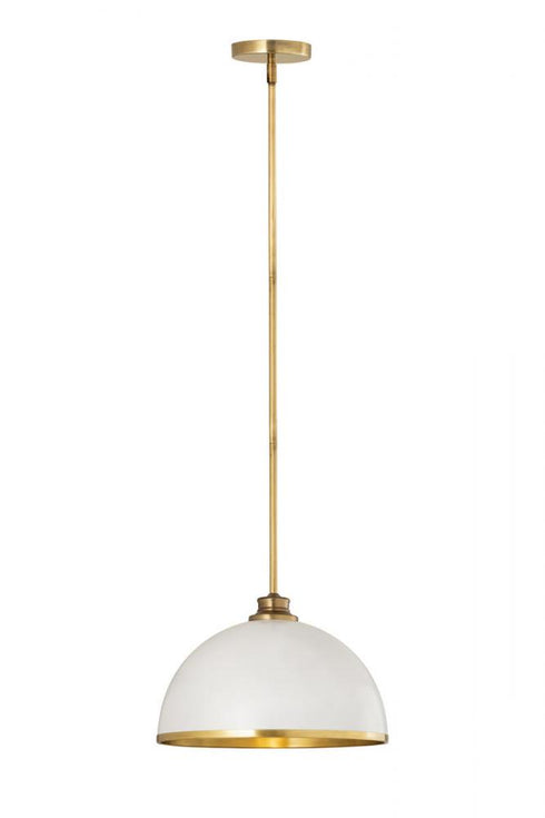 Z-Lite Landry 1 Light Pendant in Matte Black + Brushed Nickel Finish Model: 1004P14-MB-BN