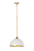Z-Lite Landry 1 Light Pendant in Matte Black + Brushed Nickel Finish Model: 1004P14-MB-BN