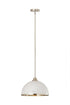 Z-Lite Landry 1 Light Pendant in Matte Black + Brushed Nickel Finish Model: 1004P14-MB-BN