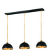 Z-Lite Landry 3 Light Pendant in Matte Black + Brushed Nickel Finish Model: 1004P14-3L-MB-BN