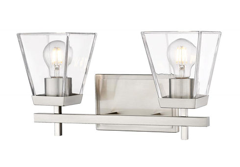 Z-Lite Lauren 2 Light Vanity in Brushed Nickel Finish Model: 819-2V-BN