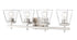 Z-Lite Lauren 4 Light Vanity in Brushed Nickel Finish Model: 819-4V-BN