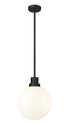 Z-Lite Laurent 1 Light Outdoor Pendant in Black Finish Model: 597P12-BK