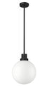 Z-Lite Laurent 1 Light Outdoor Pendant in Black Finish Model: 597P12-BK