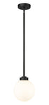 Z-Lite Laurent 1 Light Outdoor Pendant in Black Finish Model: 597P8-BK