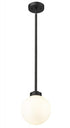 Z-Lite Laurent 1 Light Outdoor Pendant in Black Finish Model: 597P8-BK