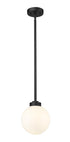 Z-Lite Laurent 1 Light Outdoor Pendant in Black Finish Model: 597P8-BK