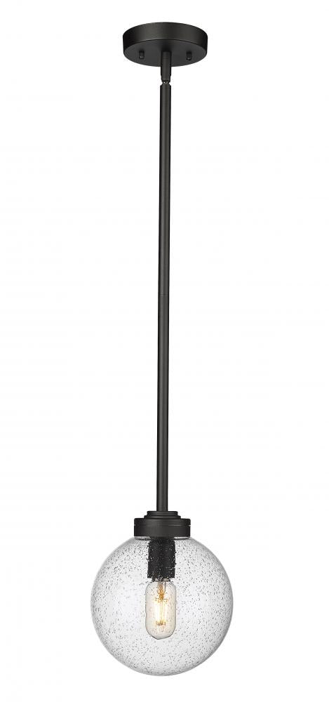 Z-Lite Laurent 1 Light Outdoor Pendant in Black Finish Model: 599P8-BK