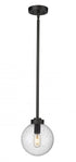 Z-Lite Laurent 1 Light Outdoor Pendant in Black Finish Model: 599P8-BK