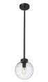 Z-Lite Laurent 1 Light Outdoor Pendant in Black Finish Model: 599P8-BK