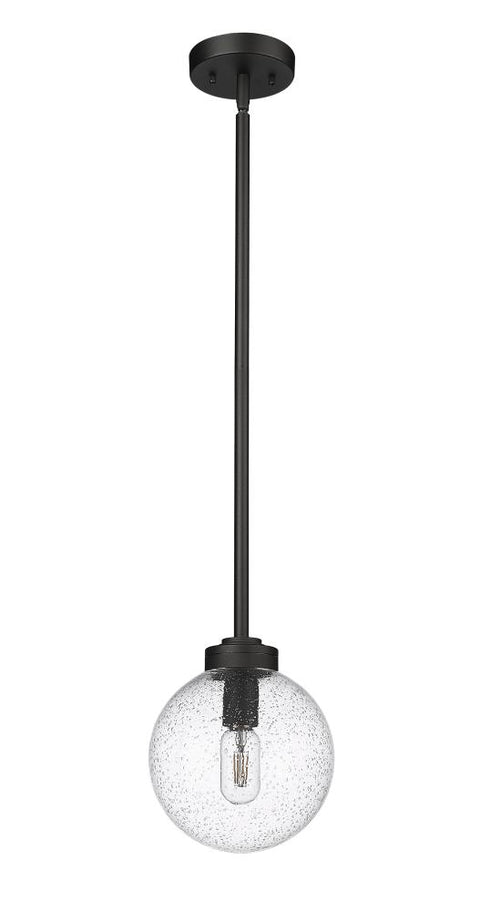 Z-Lite Laurent 1 Light Outdoor Pendant in Black Finish Model: 599P8-BK