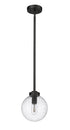 Z-Lite Laurent 1 Light Outdoor Pendant in Black Finish Model: 599P8-BK